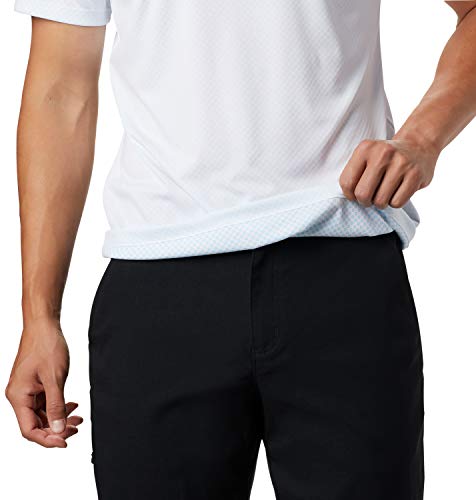 Columbia Zero Rules Camisa Técnica De Manga Corta con Estampado, Hombre, Blanco (White CSC Topo Lines), S