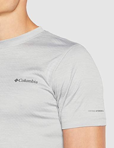 Columbia Zero Rules Short Sleeve Shirt Camiseta de manga corta, Hombre, Gris (Columbia Grey Heather), M