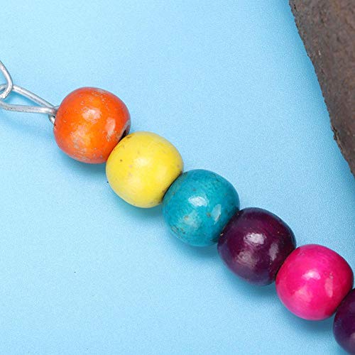 Columpio de pollo, columpios colgantes de pollo Juguetes Juguetes para morder bloques de madera Columpio de pollo con campana para loros medianos y grandes Cacatúa, gris africano, guacamayos (# 1)