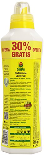 Compo - Fertilizante universal - Para plantas en interior, balcón y terraza - 1.3 l