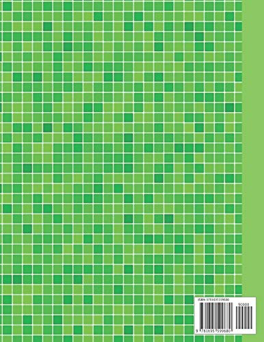 Composition Notebook Wide Ruled Lined Sheets: Pretty Under 11 Dollar Gifts Green Pixel Diagonal Mosiac Dot Notebook Back to School and Home Schooling ... students Adults Teachers Elementary School