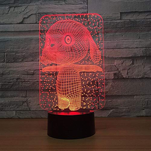 Conejo Conejito lámpara Lindo Tipo de Color luz de Noche Mesa táctil para niños bebé Dormir luz de Noche Barco de Goteo