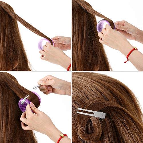 Conjunto de 60 Rulos y Clips de Pelo 36 Rulos de Auto Agarre y 24 Clips de Pelo de Diente Herramientas de Rizador de Peinado Clásico para Mujeres, Hombres y Niños (44 mm, 30 mm, 20 mm)