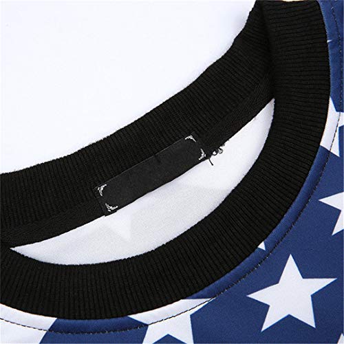 Conjunto de Trajes Estampados con Estampado de Bandera Estadounidense para Hombre/Mujer Conjunto de chándal de Hip Hop para Hombre Chándal 03 XXL