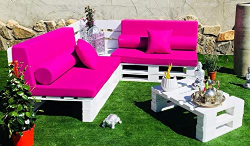 Conjunto RINCONERA Sofa PALETS 2m x 2m 1xMESA 80cm x 50cm Lijado Y Cepillado - Interior/Exterior - NUEVOS - 2m X 2m