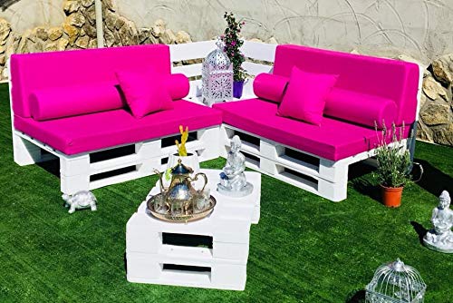 Conjunto RINCONERA Sofa PALETS 2m x 2m 1xMESA 80cm x 50cm Lijado Y Cepillado - Interior/Exterior - NUEVOS - 2m X 2m