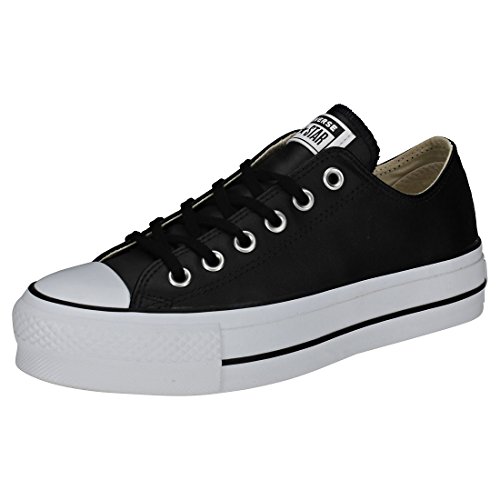 Converse Chuck Taylor CTAS Lift Clean Ox, Zapatillas para Mujer, Negro (Black/Black/White 001), 36.5 EU