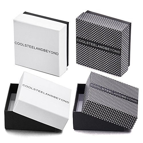 COOLSTEELANDBEYOND Estilo Masculino, Barbozzale Cadena Barbada, Pulsera de Hombre, Brazalete de Acero Inoxidable, Link, Espejo Pulido