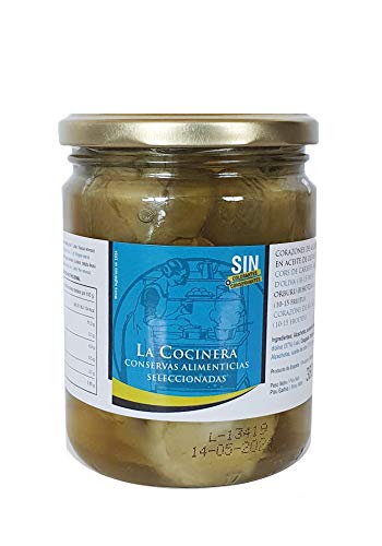 Corazones de alcachofa en aceite 100% oliva pelados a mano (10-15 frutos)…