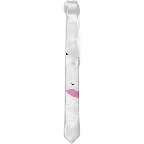 Corbata floral impresa para hombres, ojos cerrados, lápiz labial rosa, maquillaje glamour, cosméticos, belleza, diseño femenino, corbatas para hombres