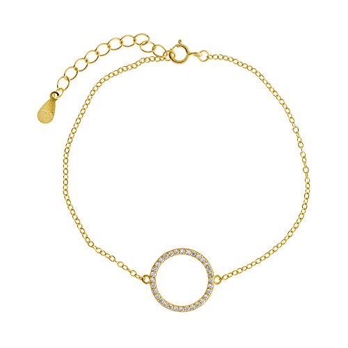 Córdoba Jewels | Plata de Ley 925 bañada en Oro. Diseño Sfera Oro Circonitas