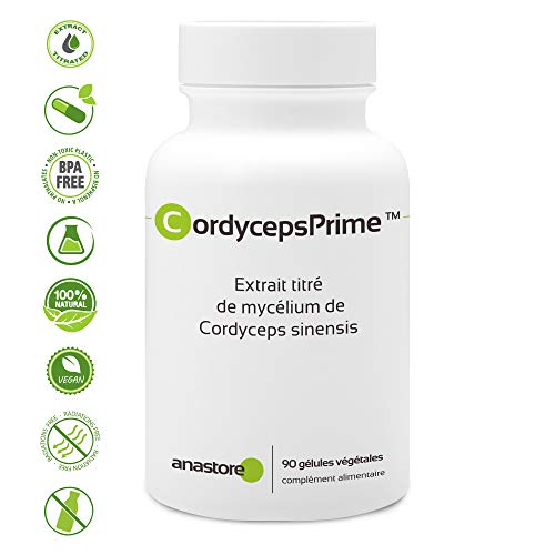 CORDYCEPSPRIME™ * 500 mg / 90 cápsulas * Extracto titulado al: 0,28% en Adenosina | 8% en D-manitol (Ácido cordicépico) * Antiinflamatorios, Energia, Inmunitario
