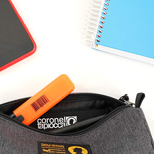 Coronel Tapiocca Estuche Denim Coronel Tapioca, Escolar Hombre, Gris, 20x7x6 cm