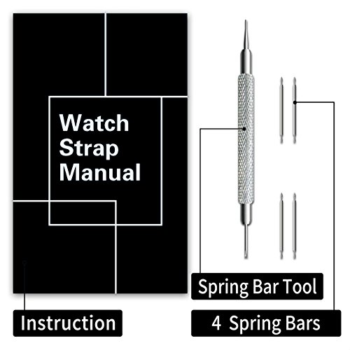Correas de Nylon NATO Paquete de 4 16mm 18mm 20mm 22mm 24mm Balístico Zulu Correa para Reloj Hebilla de Acero Inoxidable Negro