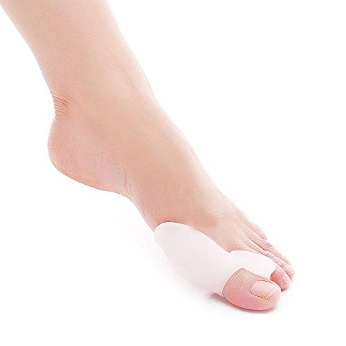 Corrector de juanetes, separador de dedos, protector de alisador, gel de silicona de grado médico, precisión ortopédica, 2 unidades