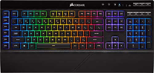 Corsair K57 RGB Wireless - Teclado Para Juegos, Dinámica Retroiluminación RGB, Silenciosas y Sensibles, Hasta las 175 horas de batería con inferior a 1 ms Tecnología Slipstream Wireless, Negro