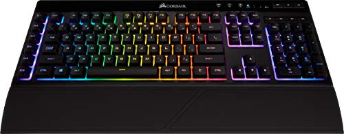 Corsair K57 RGB Wireless - Teclado Para Juegos, Dinámica Retroiluminación RGB, Silenciosas y Sensibles, Hasta las 175 horas de batería con inferior a 1 ms Tecnología Slipstream Wireless, Negro