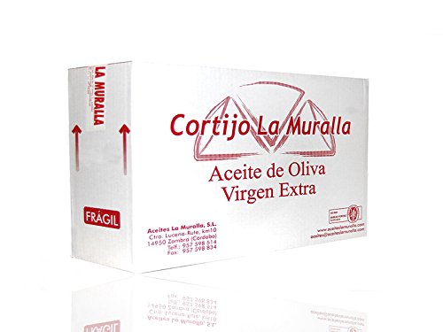 Cortijo La Muralla - Aceite de Oliva Virgen Extra Variedad Arbequina - Cosecha Familiar - Formato Caja 8 unidades de 2 L