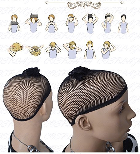 COSPLAZA - Peluca para cosplay, pelo sintético con ondas y trenzas, color rubio/plateado