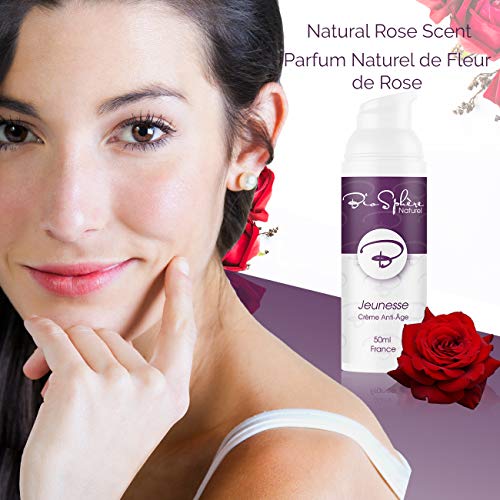 Crema Antiarrugas sin Parabenos - Crema Cara Hidratante, Reafirmante - Noche o Día - Producto Vegano - Jeunesse por BioSphère Naturel France