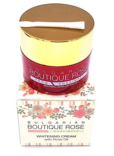 Crema Blanqueadora Facial con Aceite Natural de Rosa de Boutique Rose, Sin Parabenos, Sin Conservantes
