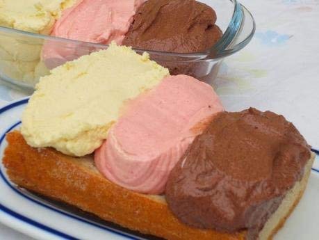 Crema Holandesa 3 colores Cremtona. Chocolate, Fresa y Vainilla. (Lote de 3 Tarrinas)