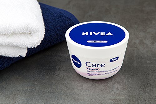 Crema Nivea Care Sensitive para cara y cuerpo, 3 unidades (200 ml).