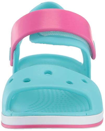 Crocs Crocband Sandal Kids, Sandalias Unisex Niños, Azul (Pool/Candy Pink 4FV), 25/26 EU