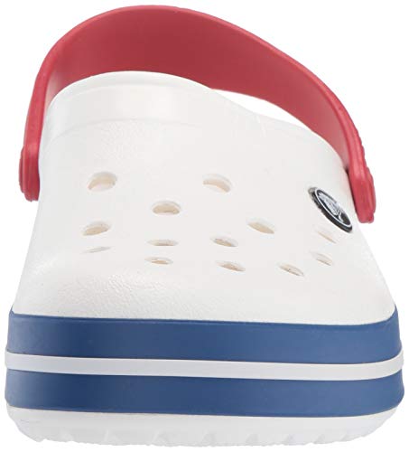 Crocs Crocband U, Zuecos Unisex Adulto, Blanco (White-Blue Jean), 41-42 EU