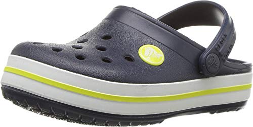 Crocs - Crocband Unisex Niños , Azul (Azul marino/cítrico), 36 M EU Großes kind