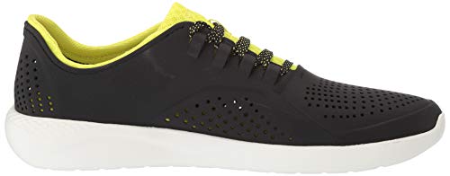 Crocs Men's LiteRide Pacer Sneaker | Comfortable Tennis Shoes for Men, Zapatillas Deportivas. para Hombre, Negro cítrico, 37 EU