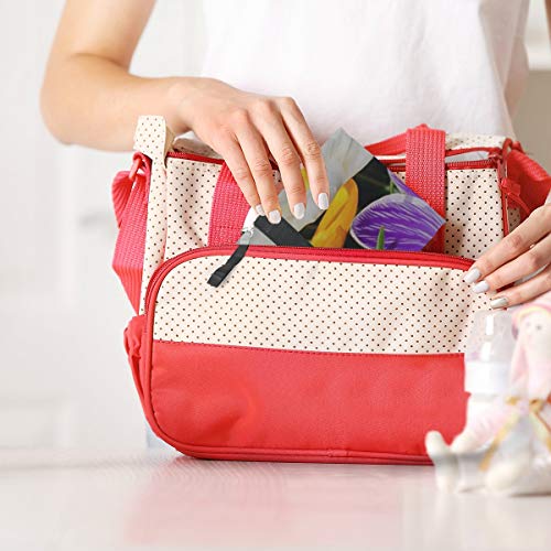 Crocus Flowers Spring Spring Flowers Bloom Baby Boy Cambio de almohadilla Cambio de almohadilla Estera 27x10 pulgadas Impermeable Estera plegable Bebé Estación de cambio portátil Almohadillas de camb