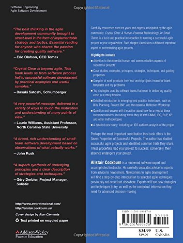 Crystal Clear: A Human-Powered Methodology for Small Teams: A Human-Powered Methodology for Small Teams (Agile Software Development Series)