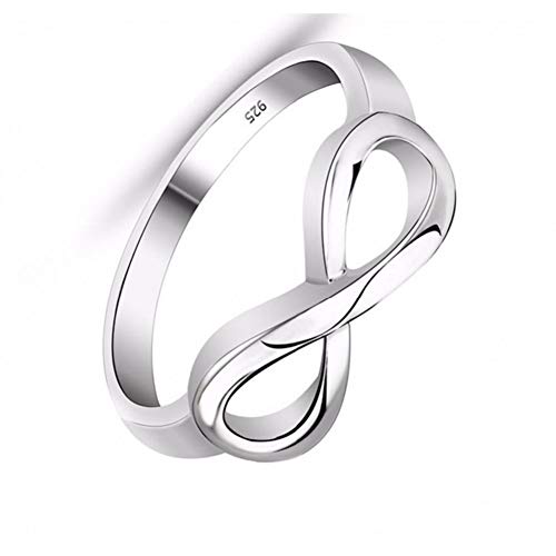 CTDMMJ Anillo de Color Plateado Anillo de eternidad Ch   Mejor Amigo Regalo Amor sin Fin