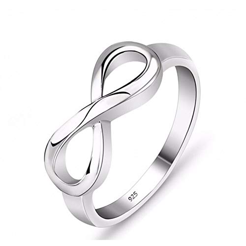 CTDMMJ Anillo de Color Plateado Anillo de eternidad Ch   Mejor Amigo Regalo Amor sin Fin