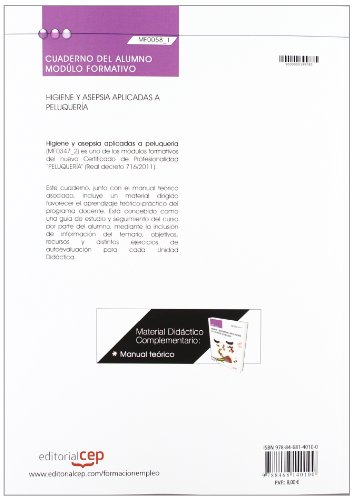 Cuaderno del alumno  Higiene y asepsia aplicadas a peluquería. Certificados de Profesionalidad (Cp - Certificado Profesionalidad)