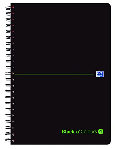 Cuaderno microperforado A4+ Oxford. Black N'Colours. Tapa Extradura. Cuadrícula 5x5. Color verde.