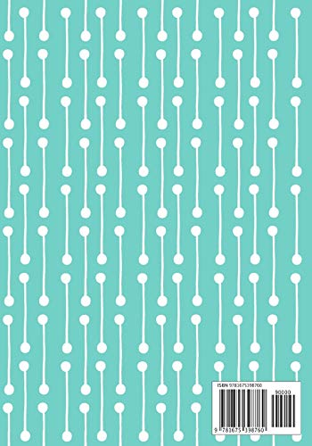 Cuaderno: Oriental Verde Azul. Libreta de Apuntes, Cuaderno de Notas, Agenda o Diario Personal