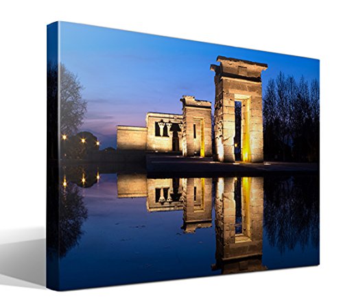 cuadro canvas templo de debod en Madrid - 75cm x 55cm - Fabricado en España