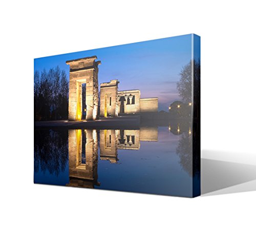 cuadro canvas templo de debod en Madrid - 75cm x 55cm - Fabricado en España