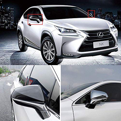 Cubiertas De Ajuste De Espejo De ala De Fibra De Carbono para Adaptarse A Accesorios Modificados para Automóvil Nx/RX, Cubierta De Espejo Retrovisor De Fibra De Carbono Negra Cubierta De Espejo De A