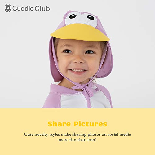 Cuddle Club Sombrero para Bebés y Niños | SPF 50+ Protección Solar Anti UV para la Cabeza y la Nuca - SunhatBearGreyL