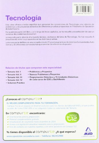 Cuerpo de profesores de enseñanza secundaria. Nuevos problemas y proyectos de tecnología (Profesores Secundaria - Fp) - 9788466523523