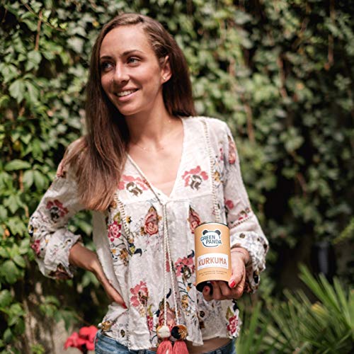 Cúrcuma en polvo orgánica de alta calidad, probada y certificada en laboratorio, cúrcuma orgánica molida extra fine, perfecta para la leche dorada (170 GR)
