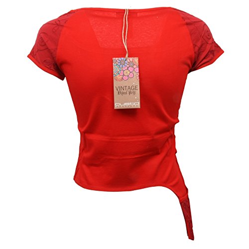 Custo C8610 Maglia Donna Barcelona asimmetrica Rosso t-Shirt Woman [2/S]