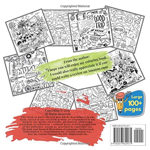 Cute Coloring Book Action, Food, Egg, Panda, Hair, Horse, Masks, Kitty, Relaxing, Design, Butterflies, Paradise, Octopus, Spiral and others. Large ... USA (Coloring Book Action and others Doodle)