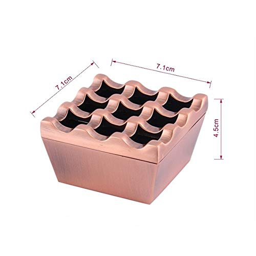 Cxraiy-HO Cenicero Aleación de Zinc Nueve Hoyos a Prueba de Viento Cenicero Cenicero Moderna Mesa con Tapa for la Sala Sitio de la Cama Cigarrillos cenicero con Tapa ceniceros privadas y Gourmet