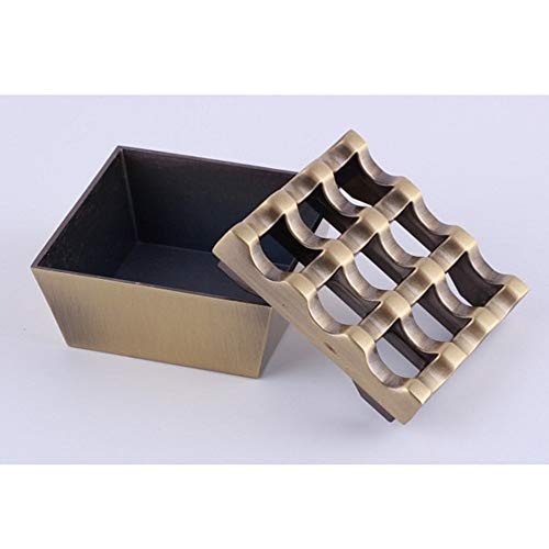 Cxraiy-HO Cenicero Aleación de Zinc Nueve Hoyos a Prueba de Viento Cenicero Cenicero Moderna Mesa con Tapa for la Sala Sitio de la Cama Cigarrillos cenicero con Tapa ceniceros privadas y Gourmet