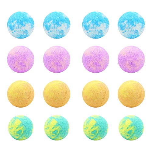 cyberjotting 16 Bombas de baño de Burbujas, Juego de Regalo de Bolas de Bombas de baño de SPA relajantes Hechas a Mano para Mujeres, mamá, niños, Navidad y Aniversarios (1 Juego)