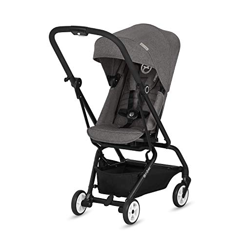 CYBEX Gold Silla de paseo Eezy S Twist, Asiento giratorio 360°, compacta, desde el nacimiento hasta 17 kg (aprox. 4 años), Manhattan Grey